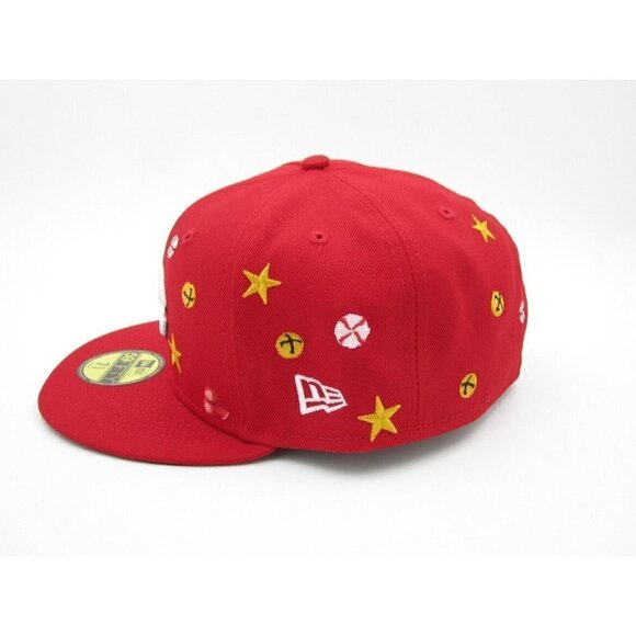 New Era 59Fifty Cincinnati Reds Embroidered Trucker Fitted Hat Sz 7 5/8 - Picture 2 of 7